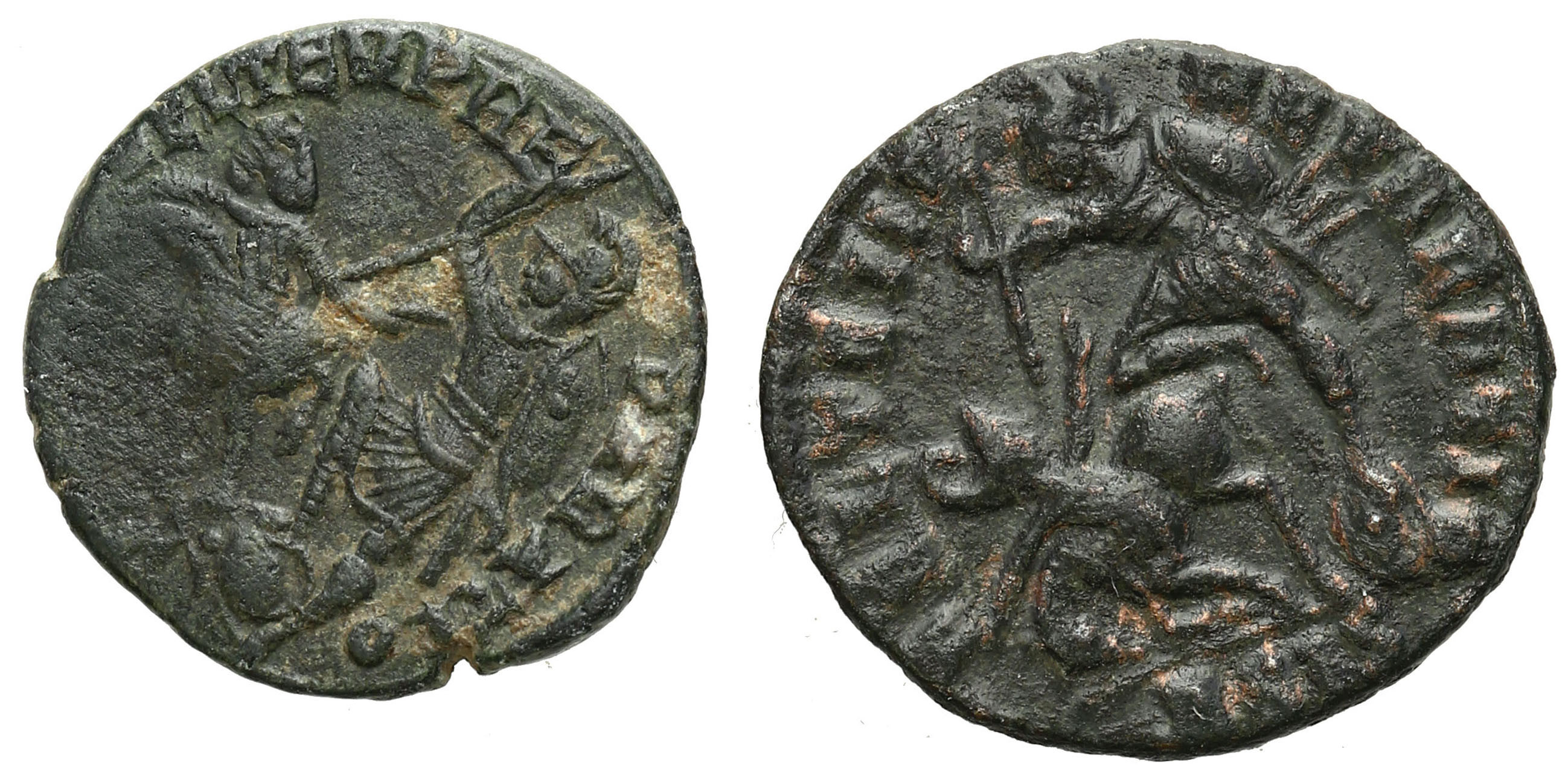 Cesarstwo Rzymskie, Lot 2 sztuk follisów Konstancjusz Gallus 351 – 354 n. e., Siscia